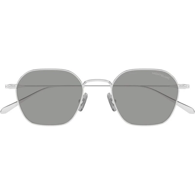 Montblanc MB0472S Occhiali da Sole Uomo Argento Geometrici