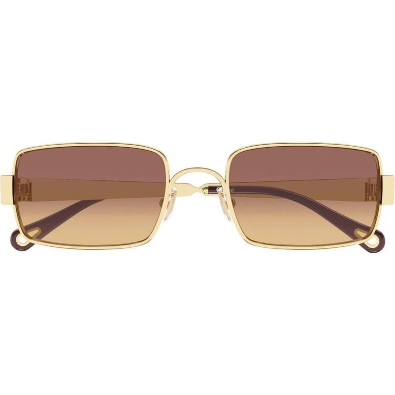 Chloé CH0354S Occhiali da Sole Donna Squadrati Oro e Marrone
