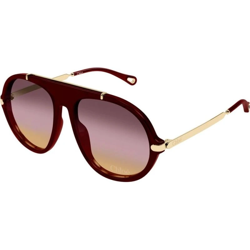 Chloé CH0357S Occhiali da Sole Donna Rosso Pilot Rosa 58mm