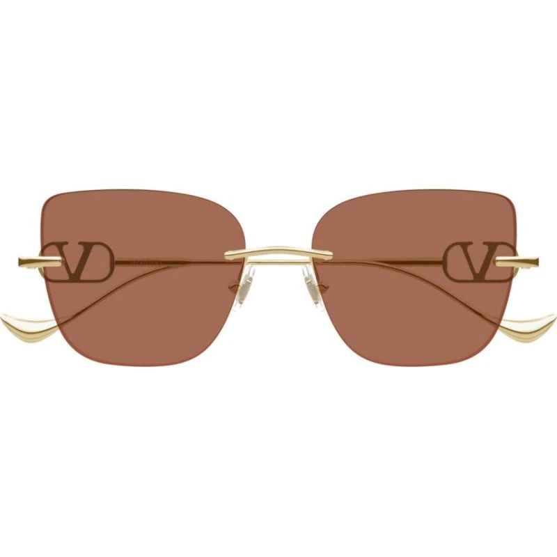 Valentino VG0033S Occhiali da Sole Cat-Eye Oro e Marrone 54mm