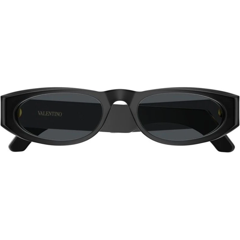 Valentino VG0007S Occhiali da Sole Ovali Nero e Grigio