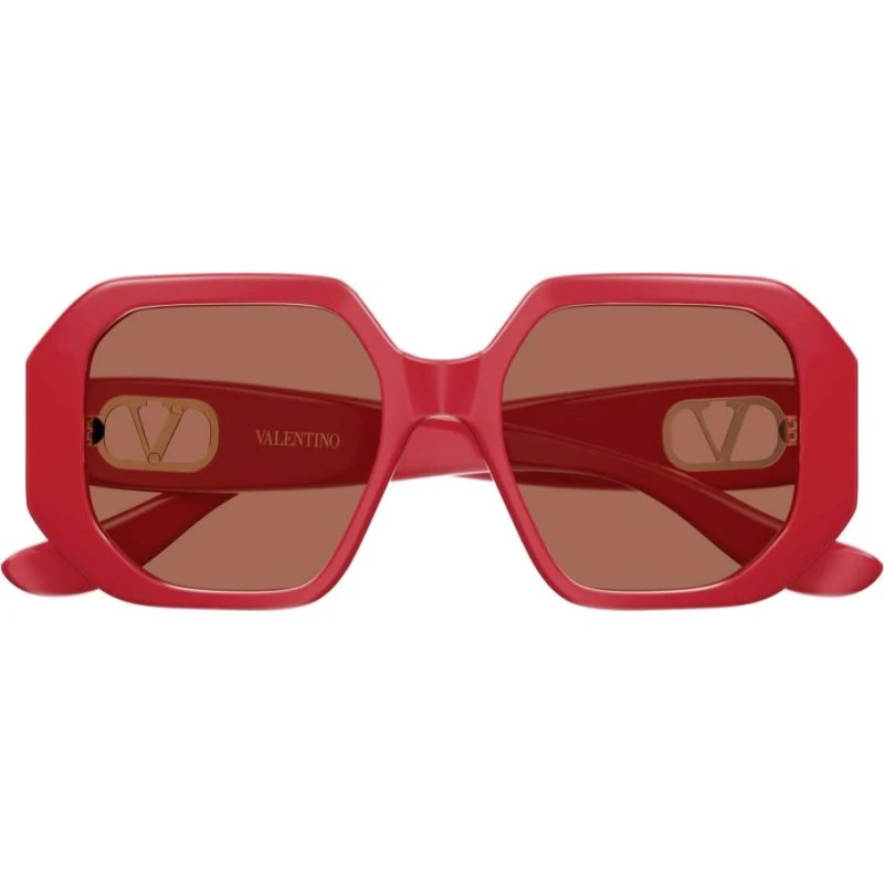 Valentino VG0003SA Occhiali da Sole Donna Rosso Geometrico 55mm