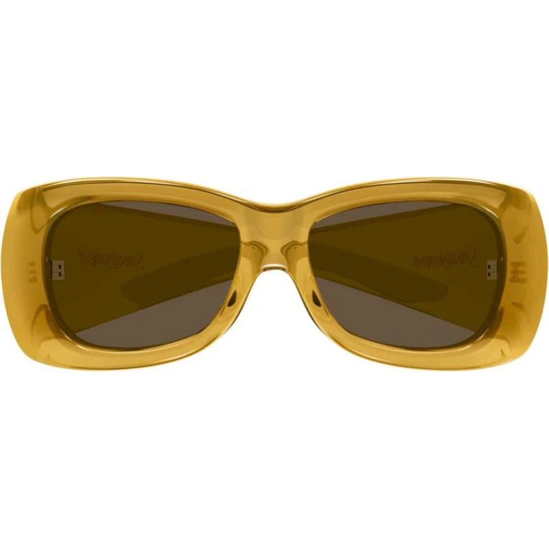 Saint Laurent SL 901 Howl Occhiali da Sole Squadrati Giallo e Marrone