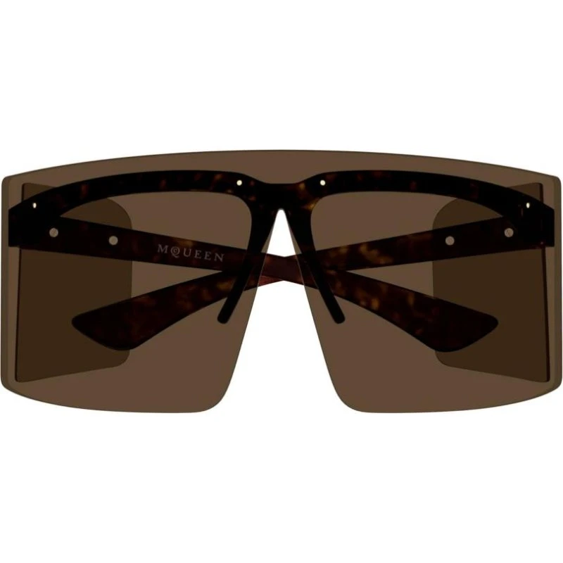 Alexander McQueen AM0594S Occhiali da Sole Mascherina Avana