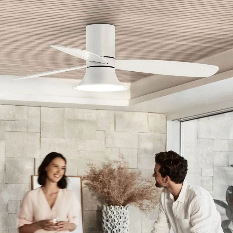 Beacon Lighting Ventilatore da soffitto Flusso LED Bianco Ø 132 cm