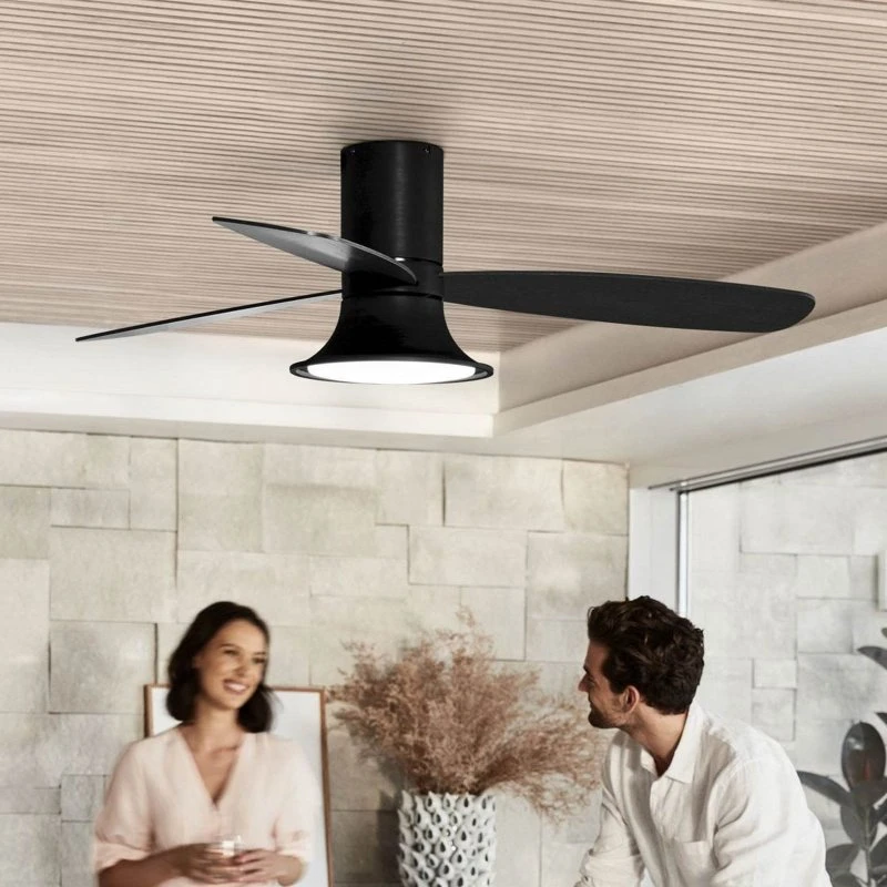 Beacon Lighting Ventilatore da soffitto Flusso Nero 132cm