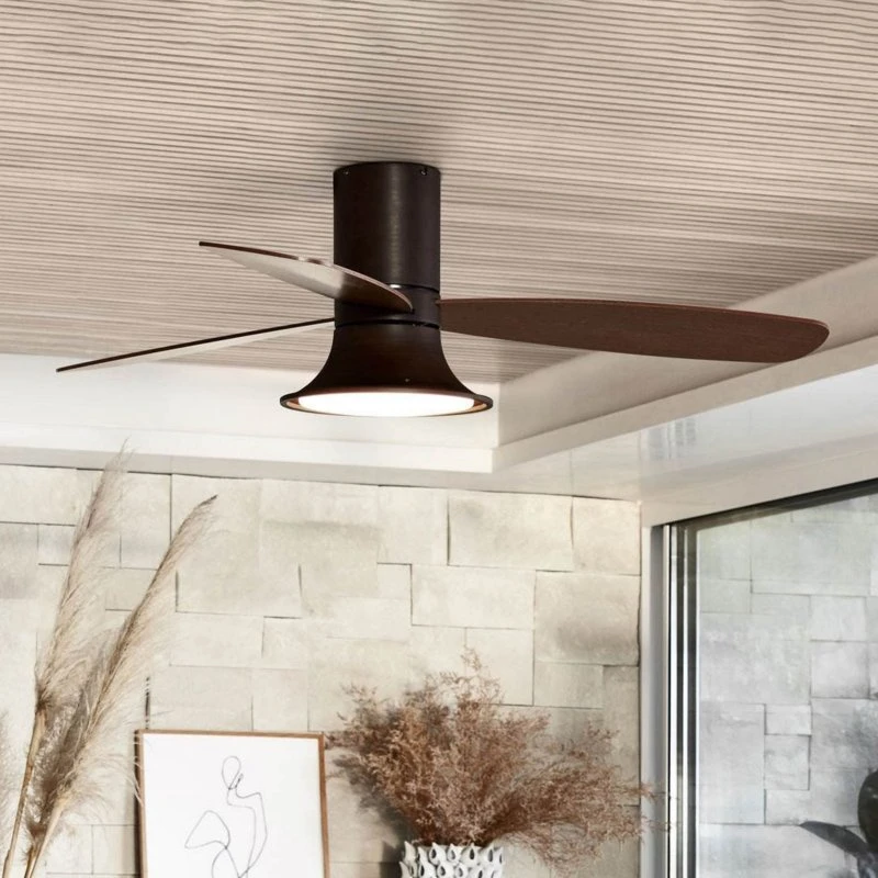 Beacon Lighting Ventilatore da soffitto Flusso Bronzo con Luce LED