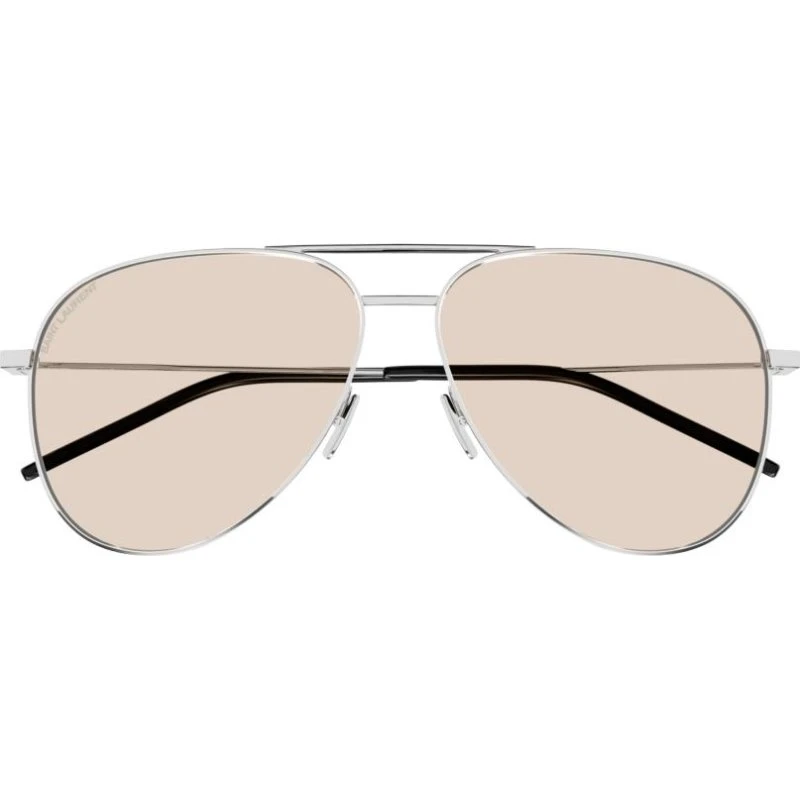 Saint Laurent Classic 11 Occhiali da Sole Pilot Argento Marrone