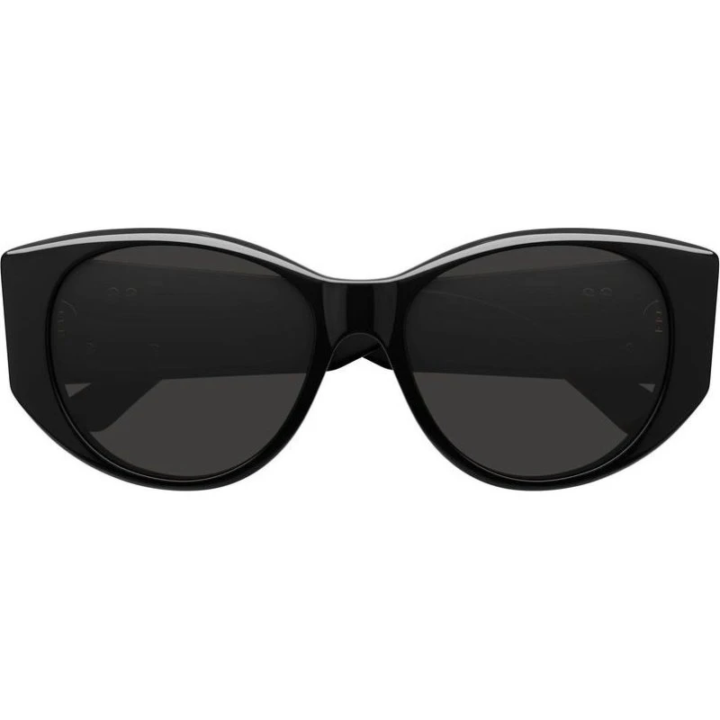 Balenciaga BB0455S Occhiali da Sole Geometrici Nero e Grigio