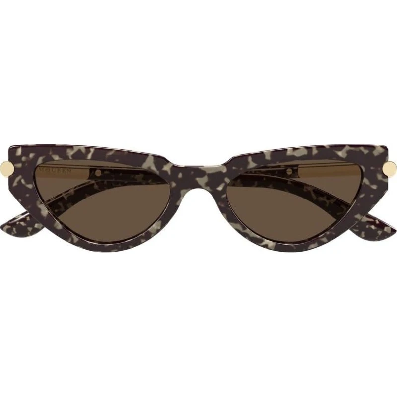 Alexander McQueen Occhiali da Sole AM0520S Cat-Eye Havana Marrone