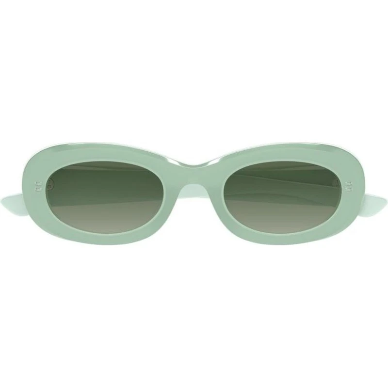 Alexander McQueen Occhiali da Sole AM0527S Verdi Rotondi