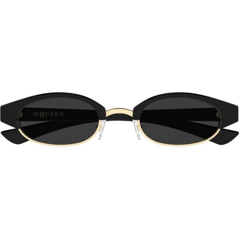 Alexander McQueen Occhiali da Sole AM0534S Rotondi Nero/Grigio