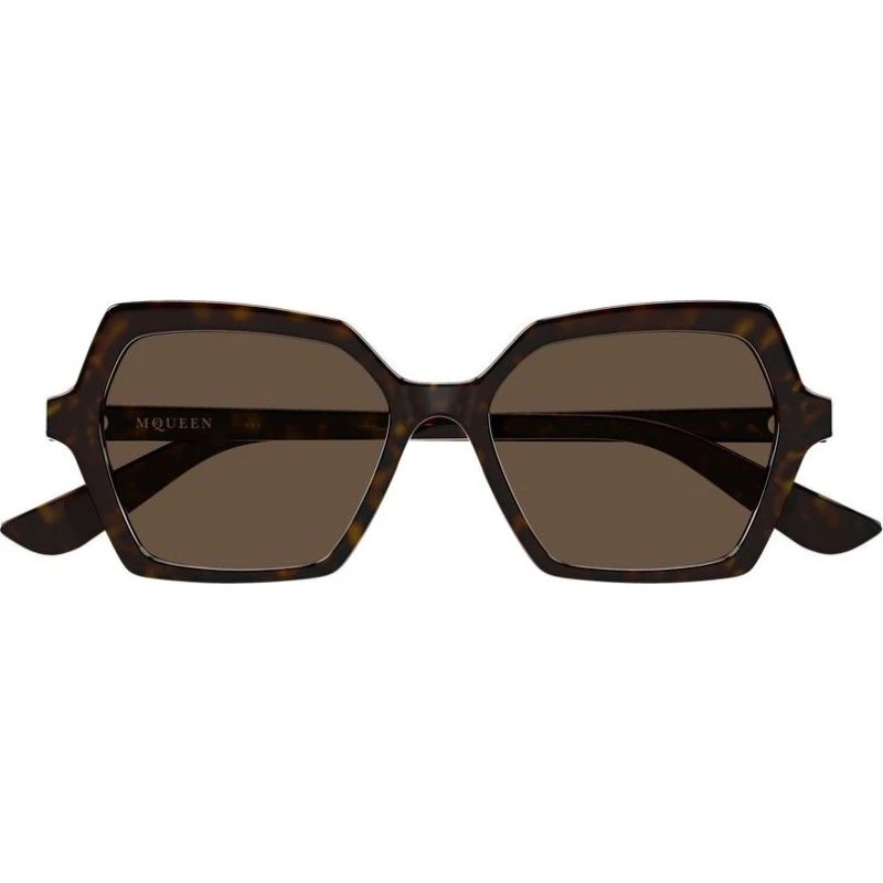 Alexander McQueen AM0537S Occhiali da Sole Donna Avana Geometrici