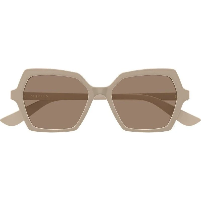 Alexander McQueen Occhiali da Sole AM0537S Marrone Geometrici