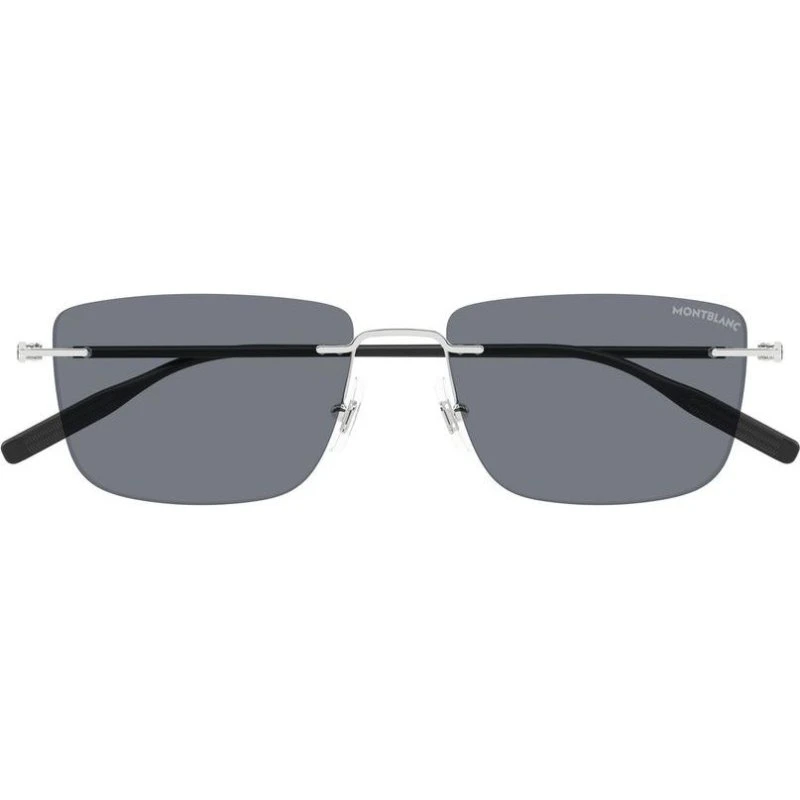 Montblanc MB0429S Occhiali da Sole Uomo Argento Squadrati