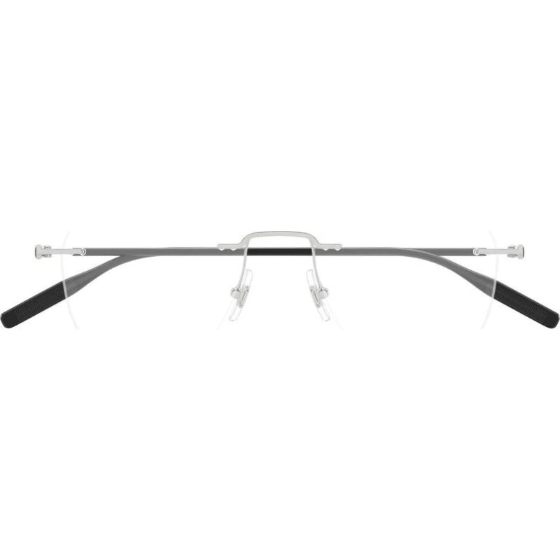 Montblanc MB0430O Occhiali da Vista Uomo Argento Rotondi