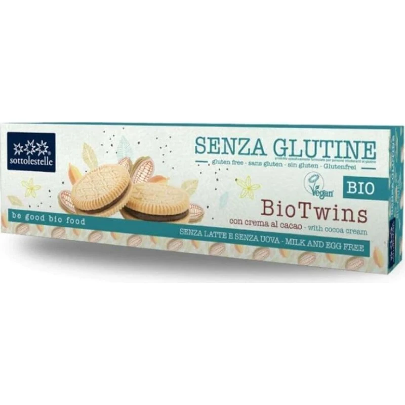 BioTwins Sottolestelle Biscotti con Crema al Cacao Bio 125g