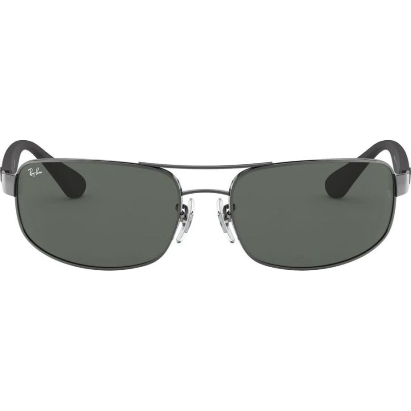 Ray-Ban RB 3445 Occhiali da Sole Uomo Rutenio Geometrici Verde