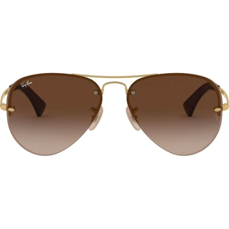 Ray-Ban RB 3449 Occhiali da Sole Pilot Oro e Marrone Unisex