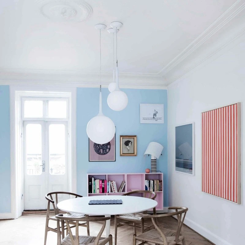 Artemide Castore 25 Lampada a Sospensione in Vetro Bianco