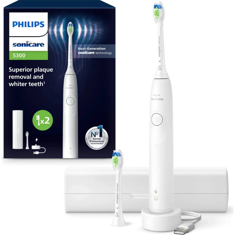 Philips Sonicare HX7108/03 Serie 5300 Spazzolino Elettrico Bianco