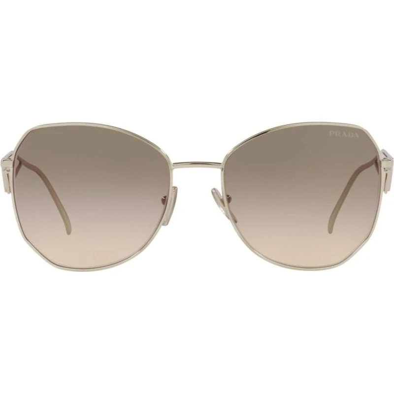 Prada PR 57YS Occhiali da Sole Donna Oro Geometrico Marrone