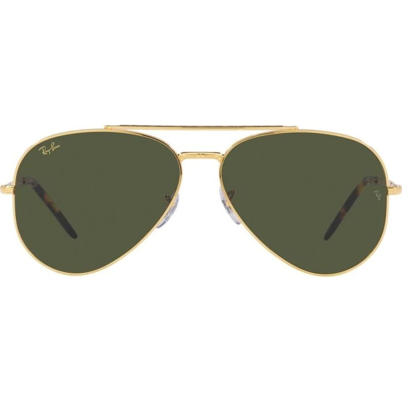 Ray-Ban New Aviator RB 3625 Occhiali da Sole Unisex Oro e Verde