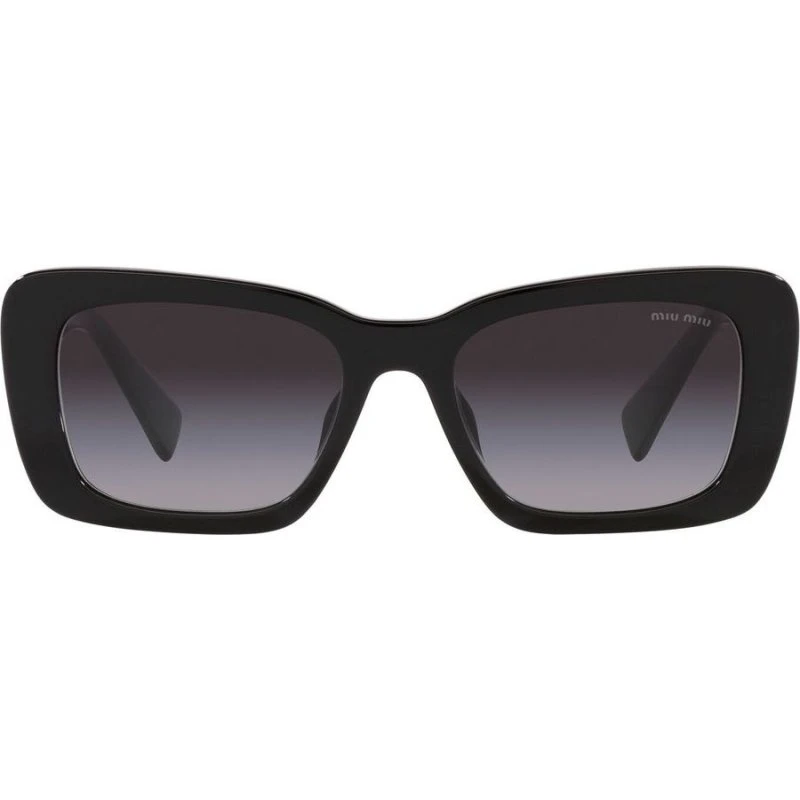 Miu Miu SMU 07YS Occhiali da Sole Quadrati Nero e Grigio