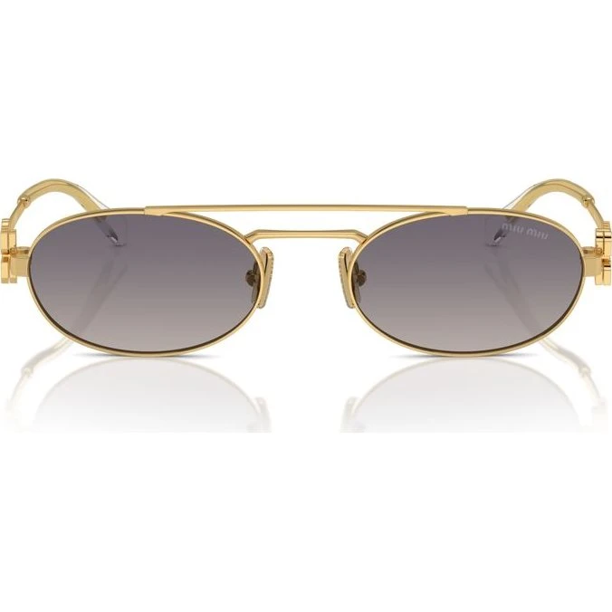 Miu Miu Occhiali da Sole SMU 54ZS Oro e Grigio Geometrici