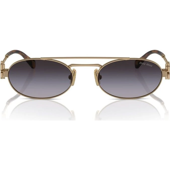 Miu Miu SMU 54ZS Occhiali da Sole Geometrici Oro e Grigio