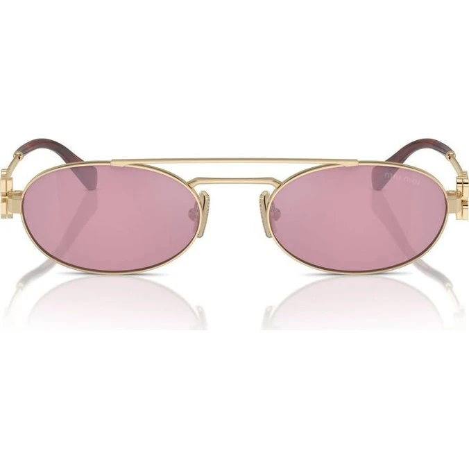 Miu Miu SMU 54ZS Occhiali da Sole Geometrici Oro e Rosa