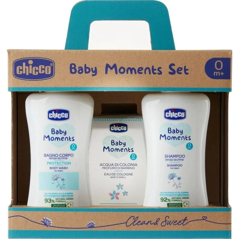 Chicco Set Baby Moments: Lozione, Shampoo e Eau de Toilette