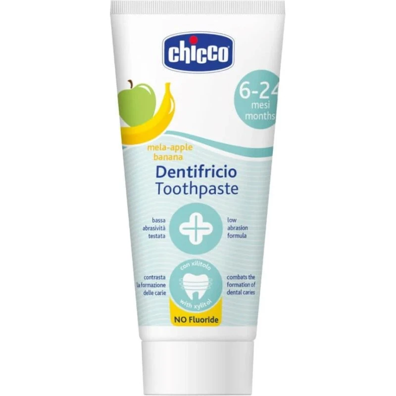 Chicco Dentifricio per Bambini Mela e Banana senza Fluoro 50 ml