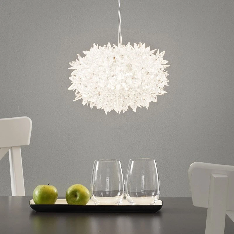 Kartell Bloom S2 LED Lampada a Sospensione Trasparente