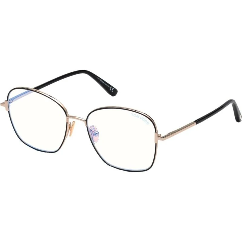 Tom Ford FT5685-B Blue Block Occhiali da Vista Donna Nero Geometrici