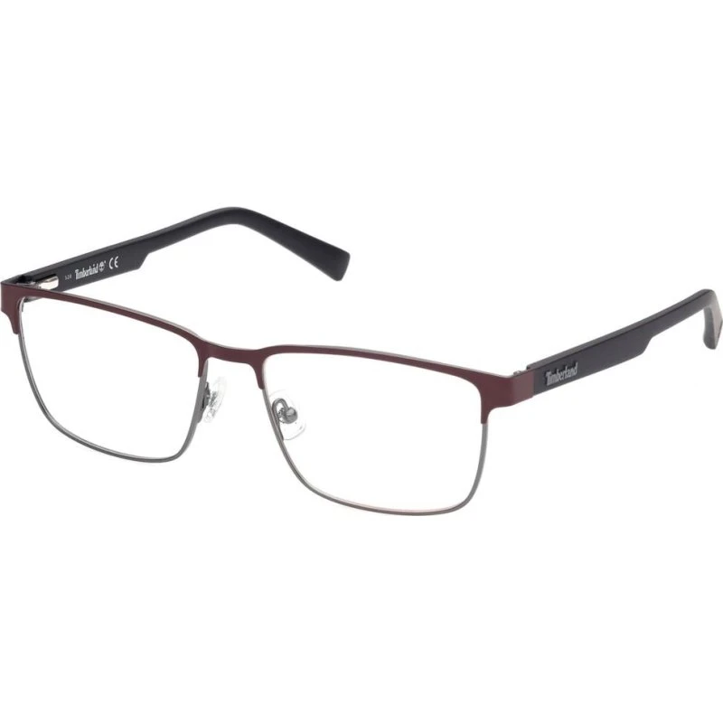 Timberland TB1721 Occhiali da Vista Uomo Geometrici in Metallo Rosso