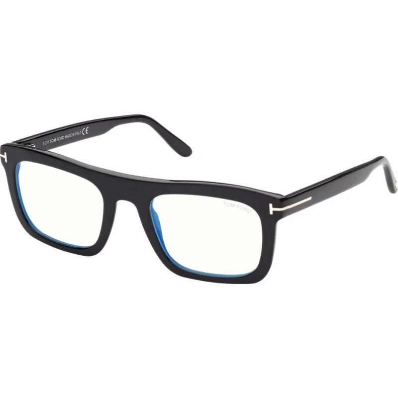 Tom Ford FT 5757-B Blue Block Occhiali da Vista Geometrici Nero
