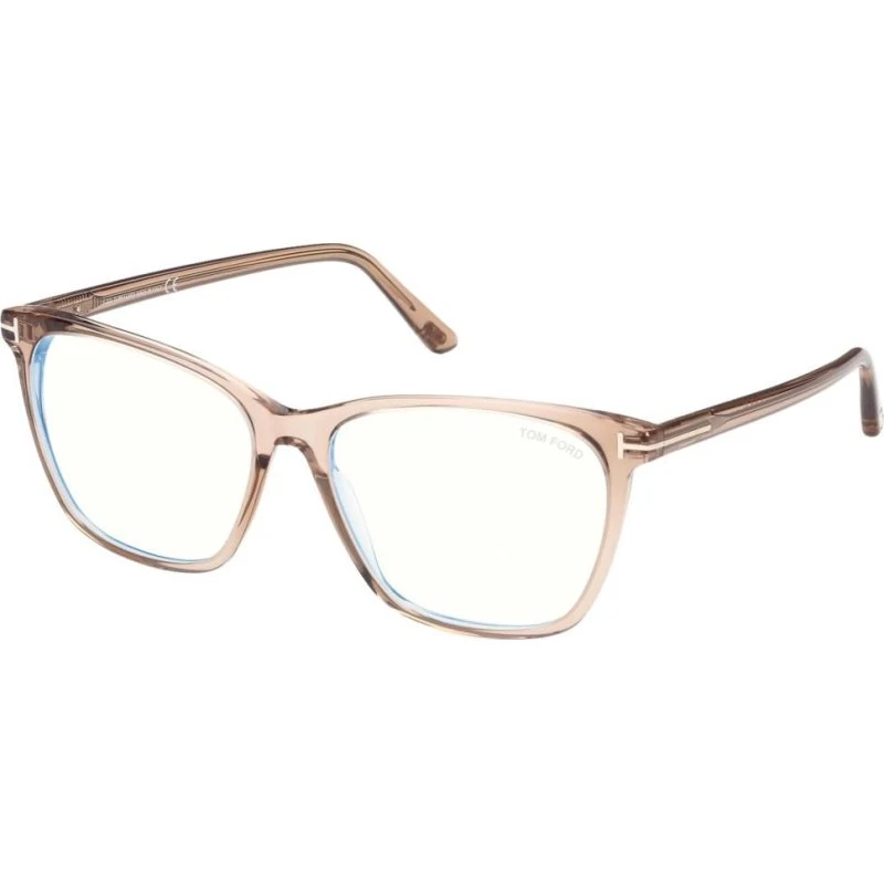 Tom Ford FT 5762-B Blue Block Occhiali da Vista Donna Marrone