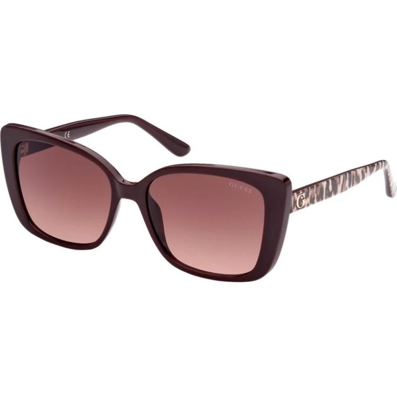 Guess GU7829 Occhiali da Sole Donna Farfalla Rosso e Marrone
