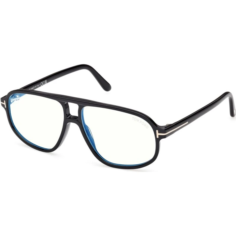 TOM FORD FT6082-B 001 Occhiali da Vista Quadrati in Acetato Nero