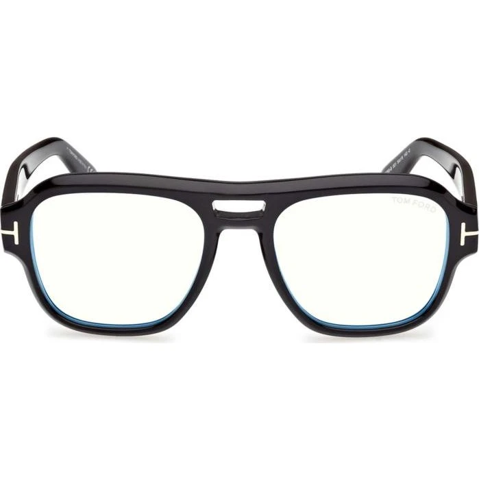 Tom Ford FT6085-B Blue Block Occhiali Da Vista Uomo Nero Pilot