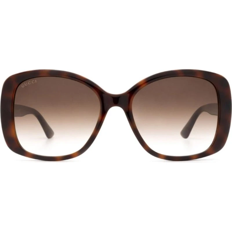 Gucci GG0762S Occhiali da Sole Farfalla Donna Avana Marrone 56mm