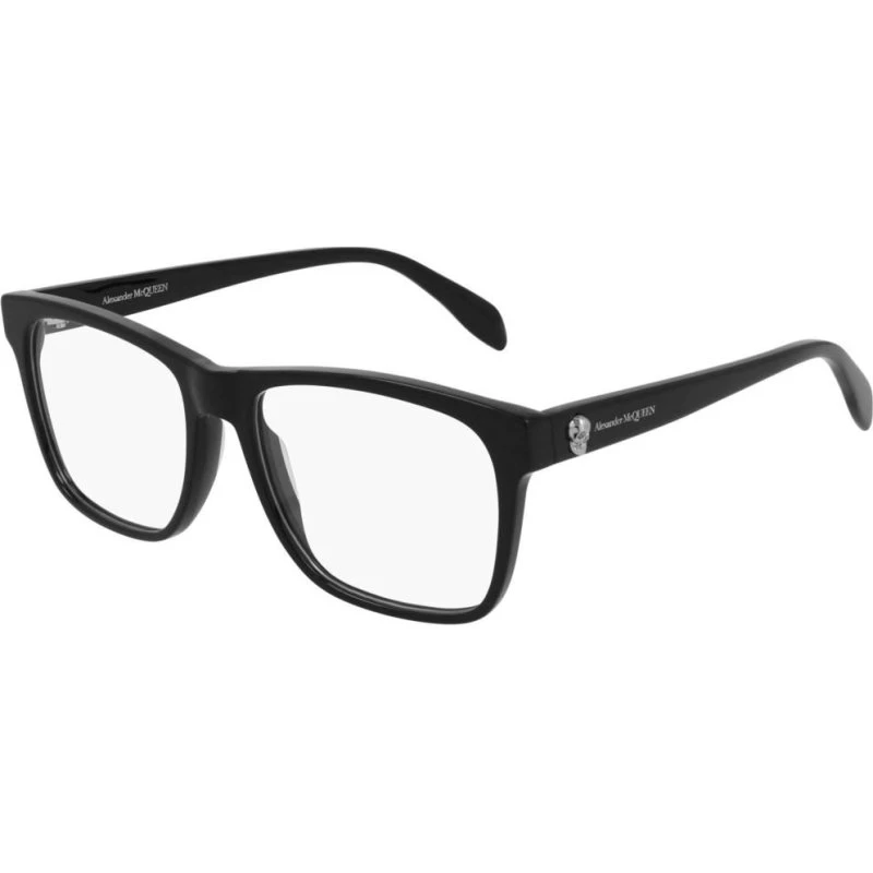 Alexander McQueen AM0282O Occhiali da Vista Uomo Neri Geometrici