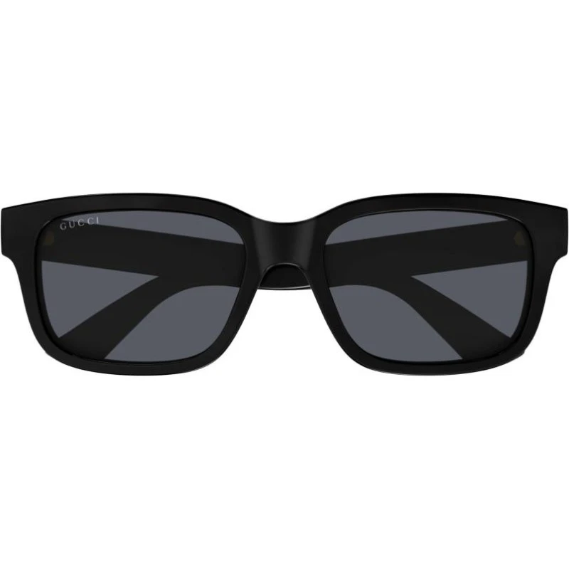 Gucci GG1583S Occhiali da Sole Uomo Quadrati Neri con Lenti Grigie