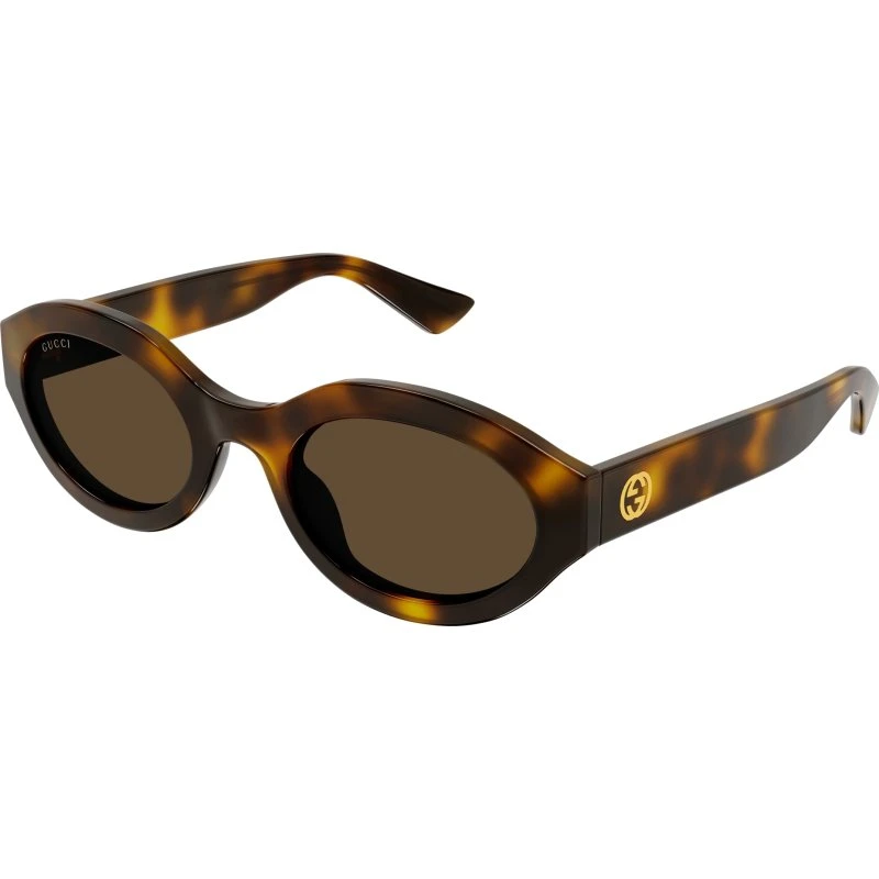 Gucci GG1579S 002 Occhiali da Sole Donna Havana Marrone