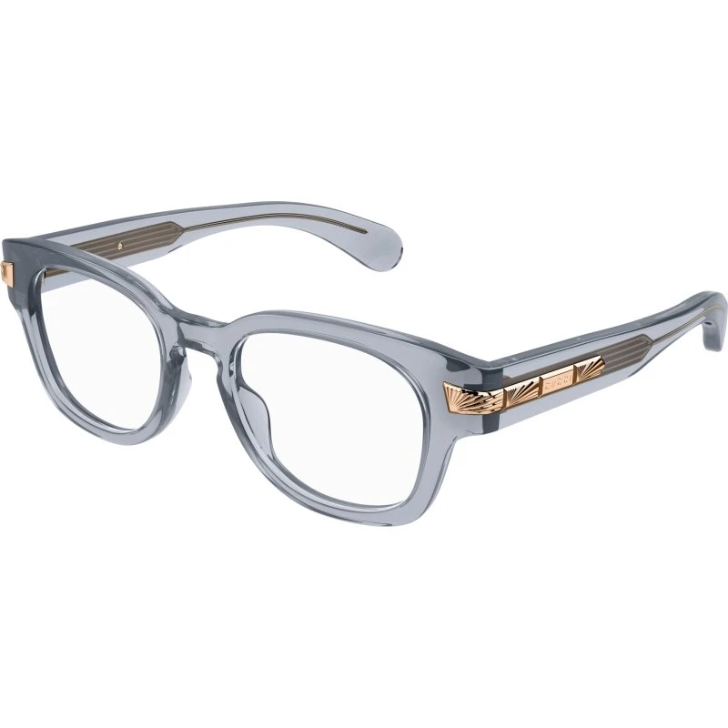 Gucci GG1518O 003 Occhiali da Vista Uomo - Acetato Grigio Rotondo