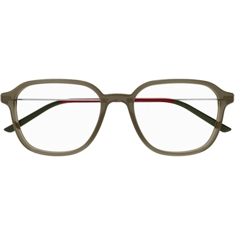Gucci GG1576O Occhiali da Vista Uomo Squadrati Marrone/Verde