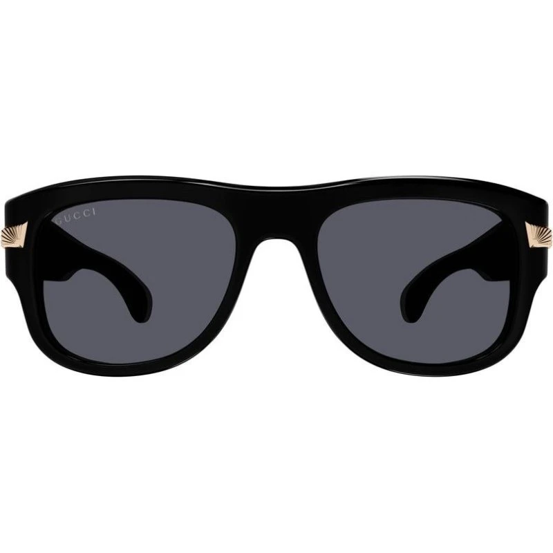 Gucci GG1517S Occhiali da Sole Squadrati Uomo Oro e Grigio 54mm