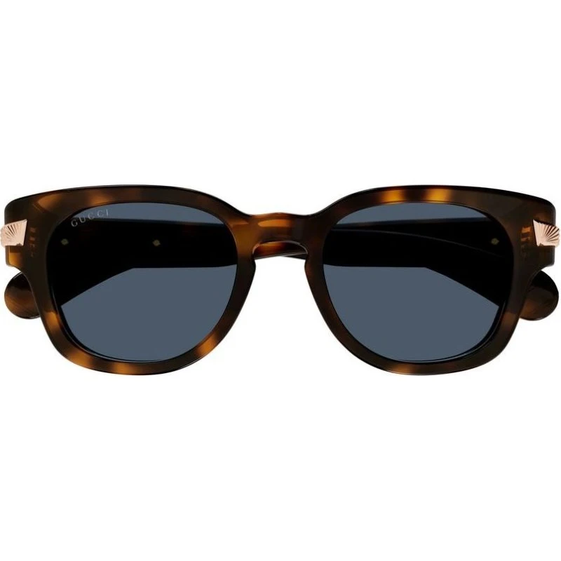 Gucci GG1518S Occhiali da Sole Uomo Avana Pantos Blu 51mm