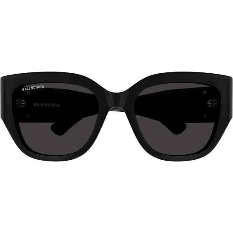 Balenciaga BB0323SK Occhiali da Sole Squadrati Nero Grigio 55mm